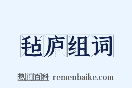 毡庐组词是什么意思的图片